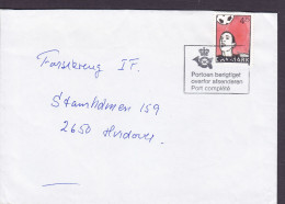 Denmark Snekkersten, 2003? Cover Brief Lettre HVIDOVRE Port Compléte (BLACK) Boxed Cancel Football Stamp - Briefe U. Dokumente