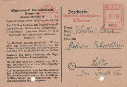 Bizone Karte Mit Freistempel Hannover 1947 Hannover Nach Letter - Briefe U. Dokumente