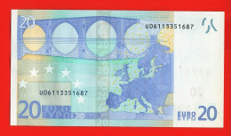 60 - BILLET 20 EUROS 2002 NEUF Signature WIM DUISEMBERG  N° U06113351687 - Imp L004F1 - 20 Euro