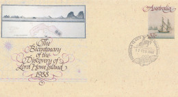 The Bicentenary Of The Discovery Of Lord Howe Island - 1988 - Enteros Postales