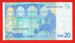 63 - BILLET 20 EUROS 2002 NEUF Signature WIM DUISEMBERG  N° U06113351723 - Imp L004F1 - 20 Euro