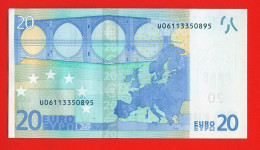 71 - BILLET 20 EUROS 2002 NEUF Signature WIM DUISEMBERG  N° U06113350895 - Imp L004F1 - 20 Euro