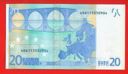 72 - BILLET 20 EUROS 2002 NEUF Signature WIM DUISEMBERG  N° U06113350904 - Imp L004F1 - 20 Euro