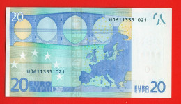 79 - BILLET 20 EUROS 2002 NEUF Signature WIM DUISEMBERG  N° U06113351021 - Imp L004F1 - 20 Euro