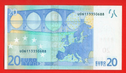 80 - BILLET 20 EUROS 2002 NEUF Signature WIM DUISEMBERG  N° U06113350688 - Imp L004F1 - 20 Euro