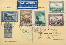 BELGIAN CONGO FIRST FLIGHT BRUSSELS STAN.1937 - Brieven En Documenten