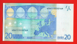 83 - BILLET 20 EUROS 2002 NEUF Signature WIM DUISEMBERG  N° U06113350769 - Imp L004F1 - 20 Euro