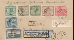 BELGIAN CONGO FIRST FLIGHT SECOND LARA REGISTERED FROM BUKAMA 11.02.26 BLACK LINEAR MARK - Brieven En Documenten