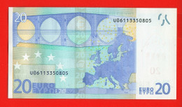 86 - BILLET 20 EUROS 2002 NEUF Signature WIM DUISEMBERG  N° U06113350805 - Imp L004F1 - 20 Euro