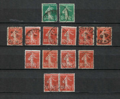 FRANCE 1915-30: Lot De Diverses Obl. "TRESOR ET POSTES" - Usati