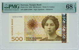 •Q-B• NORWAY 500 KRONER 1999 • P 51a • PMG 68 SUPERB GEM UNC - Norwegen