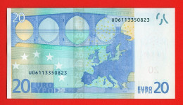 87 - BILLET 20 EUROS 2002 NEUF Signature WIM DUISEMBERG  N° U06113350823 - Imp L004F1 - 20 Euro