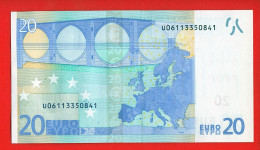 88 - BILLET 20 EUROS 2002 NEUF Signature WIM DUISEMBERG  N° U06113350841 - Imp L004F1 - 20 Euro