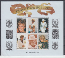 SIERRA LEONE 1998 PRINCESS DIANA IN MEMORIAM 3 S/SHEETS - Case Reali