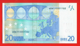 96 - BILLET 20 EUROS 2002 NEUF Signature WIM DUISEMBERG  N° U06113351102 - Imp L004F1 - 20 Euro