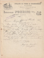 105-L.Porrini...Atelier De Forge & Charronnage..Maréchalerie..Ampère..Aïn-Azel..1913...Algérie - Autres & Non Classés