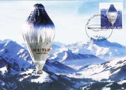 Suisse - 1er Tour Du Monde En Ballon Sans Escale Par Bertrand Piccard Et Brian Jones CM 1608 (année 1999) - Cartes-Maximum (CM)