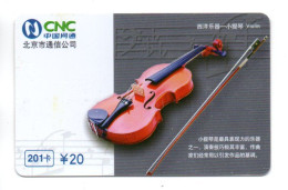 Violon Instrument De Musique Music  Télécarte Chine  China Phonecard  ( A 07) - Chine