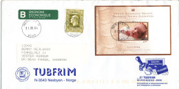 Norway Cover Sent To Denmark Nesbyen 31-8-2004 With Minisheet - Covers & Documents