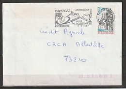 LETTRE TP YT 2479 La Fleche 2.20 OBL.MEC.2/11/87 ,73 Faverges - Storia Postale