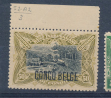 BELGIAN CONGO 1909 ISSUE TYPO. COB 45 MNH - Ungebraucht
