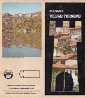 Bulgaria Veliko Tarnovo - Vintage Unfolding Balkantourist Brochure In English - 12 Pages 21.5x9.5 Cm - Dépliants Turistici
