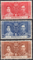 DOMINICA/1937/MH/SC#94-6/KING GEORGE VI / KGVI / CORONATION ISSUE / FULL SET - Dominica (...-1978)