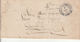 France Alsace Cachet Fer à Cheval Mühlhausen I Els Sur Lettre En Franchise 1873 - Cartas & Documentos