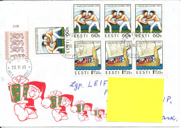 Estonia Cover Sent To Denmark 20-11-2003 Topic Stamps BALTIC SEAGAMES - Estonia