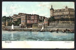 AK Sassnitz, Strandpartie Mit Ortsblick  - Sassnitz