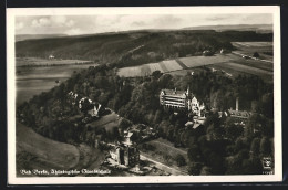 AK Bad Berka, Thüringische Staatsschule Aus Der Vogelschau  - Bad Berka