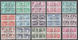 DDR: Viererblocks, Freimarken "Kleine Bauwerke", Mi. Nr. 2483/2650, Komplett,  Bogenentwertung Stpl. BERLIN 1085 - Used Stamps