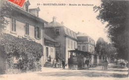 MONTBELIARD (Doubs) - Route De Sochaux - Passage Du Tramway - Voyagé 1909 (2 Scans) - Montbéliard