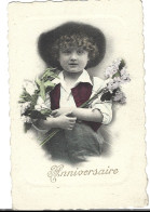 Enfant   - Anniversaire -  Avec Fleurs - Autres & Non Classés