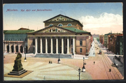 AK München, Kgl. Hof- Und Nationaltheater, Strassenbahn  - Théâtre