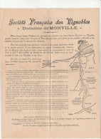 105-Société Française Des Vignobles, Domaine De Monville,  Duzerville...El Hadjar..Algérie...1892 - Andere & Zonder Classificatie