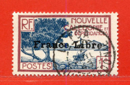 REF101 > NOUVELLE CALEDONIE > FRANCE LIBRE N° 195 Ø Beau Cachet 1943 - Oblitéré Dos Visible > - Used Ø Cote 16 € - Usados