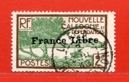 REF101 > NOUVELLE CALEDONIE > FRANCE LIBRE N° 196 Ø Beau Cachet 1943 - Oblitéré Dos Visible > - Used Ø Cote 16 € - Usados
