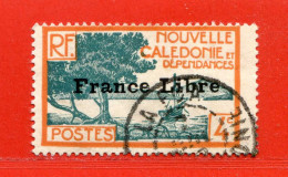 REF101 > NOUVELLE CALEDONIE > FRANCE LIBRE N° 198 Ø - Oblitéré Dos Visible > - Used Ø Cote 16 € - Usati