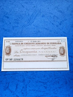 Banca Di Credito Agrario Ferrara-27.4.1977 - Unc - [10] Checks And Mini-checks