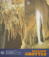 Bulgaria Caves - Vintage Unfolding Balkantourist Brochure In English - 8 Pages 21.5x9.5 Cm - Dépliants Turistici