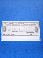 Banca Di Credito Agrario Ferrara-21.6.1977 - Unc - [10] Checks And Mini-checks