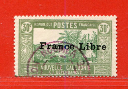 REF101 > NOUVELLE CALEDONIE > FRANCE LIBRE N° 204 Ø Beau Cachet - Oblitéré Dos Visible > - Used Ø Cote 30 € - Usados