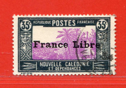 REF101 > NOUVELLE CALEDONIE > FRANCE LIBRE N° 205 Ø - Oblitéré Dos Visible > - Used Ø Cote 30 € - Usados