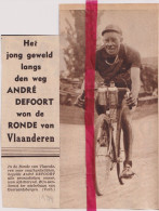 Geraardsbergen - Koers Wielrennen Ronde Vlaanderen Wint André Defoort - Orig. Knipsel Coupure Tijdschrift Magazine 1934 - Ohne Zuordnung