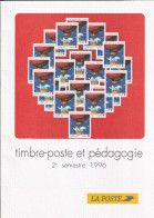 Pochette TIMBRE POSTE ET PÉDAGOGIE 2ème SEMESTRE 1996 - Documents Of Postal Services