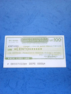 Banca Cattolica Del Veneto-100 Lire-29.12.1976-unc - [10] Checks And Mini-checks