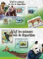 Central African Republic 2011 WWF Endangered Animals On Stamps Set Of 2 Block's MNH - Ungebraucht