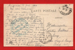 (RECTO / VERSO) CARTE POSTALE PERIGUEUX - BOULEVARD MICHEL MONTAIGNE ANIME - CACHET REGIEMENT D' ARTILLERIE PERIGUEUX 24 - Briefe U. Dokumente