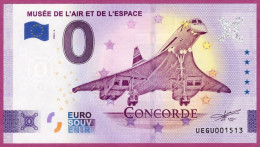 0-Euro UEGU 04 2023  MUSEE DE L'AIR ET DE L'ESPACE - CONCORDE - Private Proofs / Unofficial